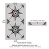 Large Pattern Star Stencils - Reusable Wall & Tile Stencils for Painting