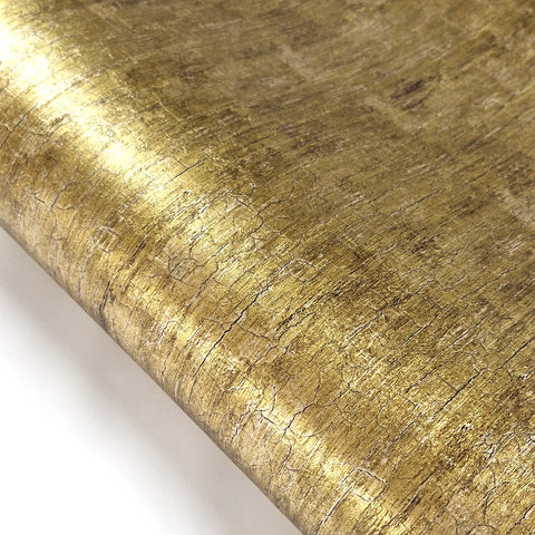 Gold Metallic Glitter Shinny Peel and Stick Wallpaper Embossed Contact Paper
