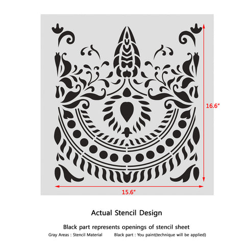 Traditional Border Stencil for furniture and DIY Wall Decor