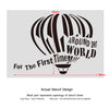Hot Air Balloon Around the world stencil template for DIY home decor crafts