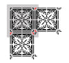 Wall Stencils Damask Tile Stencil for DIY Decor Faux Reusable Template V0034