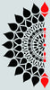 Decorative Mandala Stencil Betul for Furniture, Floors and DIY Decor