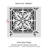 Wall Stencils Damask Tile Stencil for DIY Decor Faux Reusable Template V0034