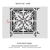 Wall Stencils Damask Tile Stencil for DIY Decor Faux Reusable Template V0034