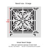 Wall Stencils Damask Tile Stencil for DIY Decor Faux Reusable Template V0034