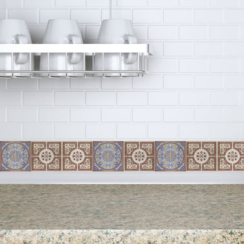 Decorative Tiles Stickers Lisboa - Set of 4 tiles - Tile Decals Art for Walls Kitchen backsplash Bathroom Accent Kitchen