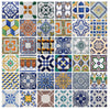Portuguese Tiles Stickers Amadora - Pack of 36 tiles - Tile Decals Art for Walls Kitchen backsplash Bathroom