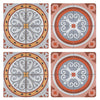 Paving Pattern Tiles Stickers - Set of 4 tiles - Tile Decals Art for Walls Kitchen backsplash Bathroom Accent Kitchen