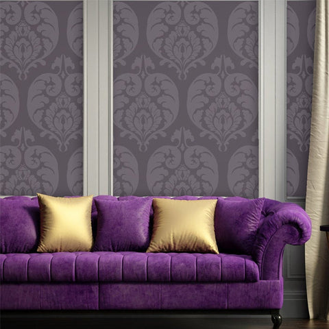 Wall Stencil Large Isabella Damask Allover Stencil for graceful wall stenciling