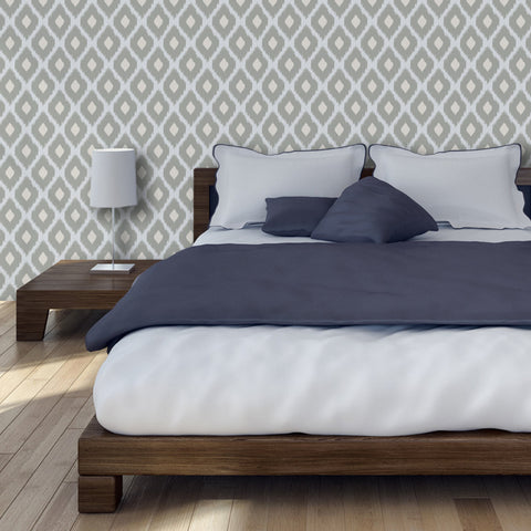 Ikat Pattern 01 Peel & Stick Repositionable Fabric Wallpaper