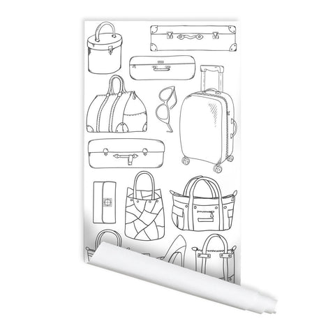 Accessories Pattern Self adhesive Peel & Stick Repositionable Fabric Wallpaper