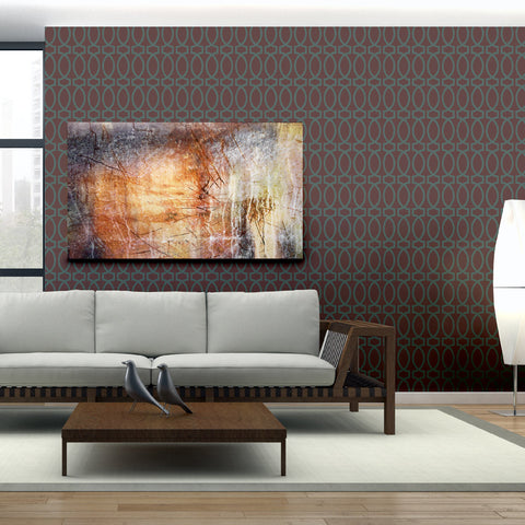 Geometric Trellis Pattern Ophelia Peel & Stick Repositionable Fabric Wallpaper