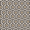 Geometric Hexagonal Pattern Mamie Peel & Stick Repositionable Fabric Wallpaper