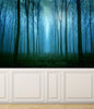 Wall Mural Among the Trees in the fog, Peel and Stick Repositionable Fabric Wallpaper for Interior Home Decor