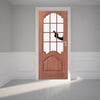Door Wall Sticker Stranger on the window of door - Peel & Stick Repositionable Fabric Mural 31"w x 79"h (80 x 200cm)