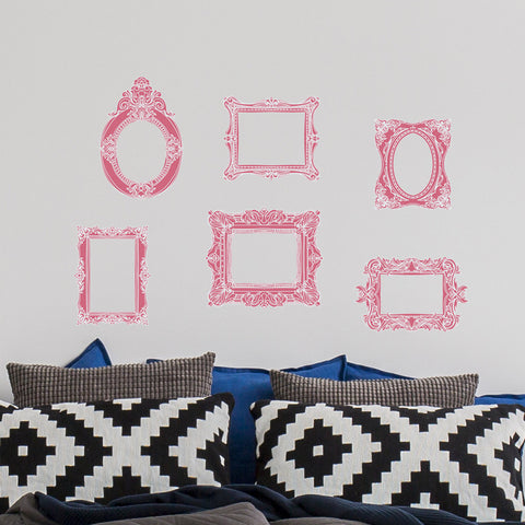Antique Photo Frame wall decal Kit - Wall Fabic Stickers - Removable Peel and Stick for Home Nursery decor
