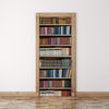 Door Mural Old vintage books on shelves - Self Adhesive Fabric Door Wrap Wall Sticker