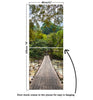 Door Mural Rope bridge across the river - Door Skin, Cover, Wrap