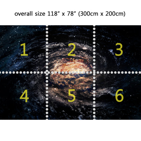 Wall Mural Spiral galaxy in space, Peel and Stick Repositionable Fabric Wallpaper