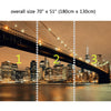 Wall Mural New York Skyline, Peel and Stick Fabric Wallpaper for Interior Home Decor