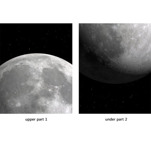 Door Wall Sticker Luna Full Moon - Self Adhesive Fabric Door Wrap Wall Sticker