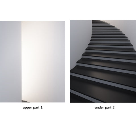 Door Wall Sticker Spiral stair - Self Adhesive Fabric Door Wrap Wall Sticker