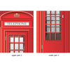 Door Wall Sticker London Phone Booth - Self Adhesive Fabric Door Wrap Wall Sticker