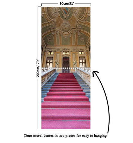 Door Mural Luxury entrance - Self Adhesive Fabric Door Wrap Wall Sticker