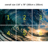 Wall Mural Ocean Wave, Peel and Stick Repositionable Fabric Wallpaper