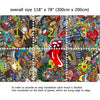 Wall Mural Graffiti Music collage Street Style, Fabric Wallpaper for Interior Home Decor