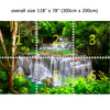 Wall Mural Waterfall in Deep forest, Peel and Stick Fabric Wallpaper for Interior Home Decor