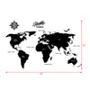 Large World Map Decal, Vinyl Wall Stickers