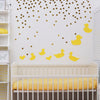 Metallic Gold Wall Vinyl Decal Dots (210 Decals) Vinyl Polka Dot Decor