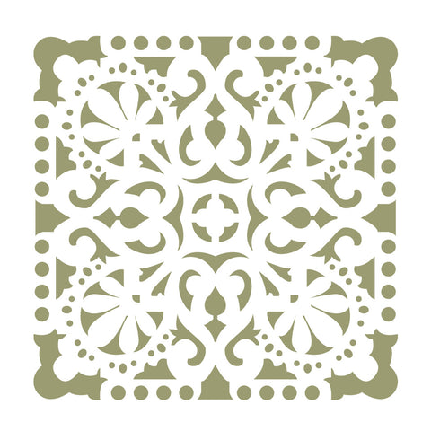 Wall Stencils Damask Tile Stencil for DIY Decor Faux Reusable Template V0035