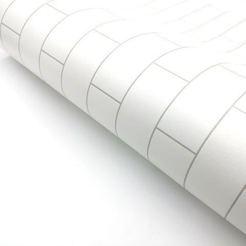 Peel and Stick Pvc Foaming Wallpaper Subway Tile Evato 19.6" x 78.7"