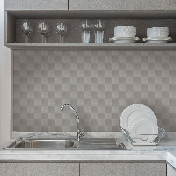 Peel and Stick Metal Backsplash Tile Astara, Aluminum Surface for Wall Decor Kitchen Wall