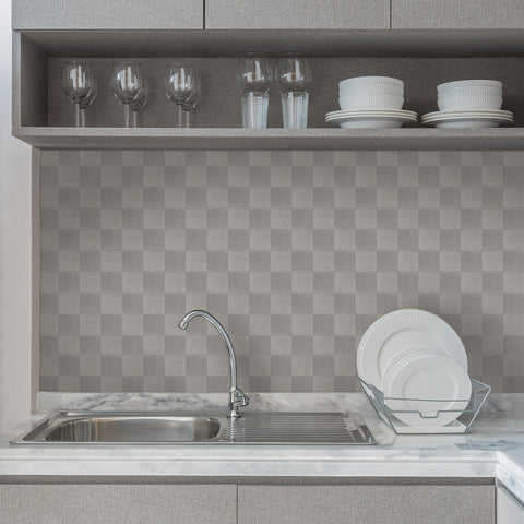 Peel and Stick Metal Backsplash Tile Astara, Aluminum Surface for Wall Decor Kitchen Wall