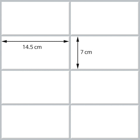 Peel and Stick Tile Stickers Pack of 5 Big Brick White Subway Tiles ,Self Adhesive