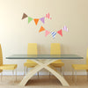Bunting flags Fabric Wall Decal, Peel and Stick Removable Stickers