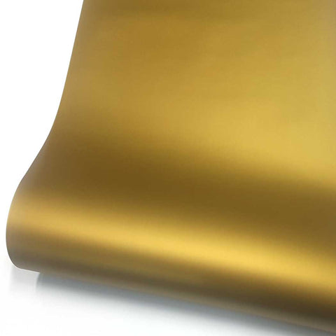 Matte Metallic Gold Adhesive Vinyl Wrap roll