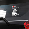 Car Window Sticker, I Love My Labrador Retriever Clear Vinyl Decal for Art Print Dog Sign