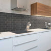 Deep gray Subway Tiles Pack of 5 Peel and Stick