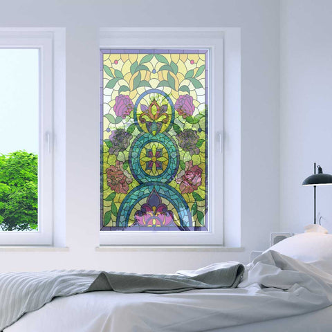 Non-Adhesive Decorative Privacy Window Film Static Cling Salina 24" x 40"