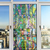 Non-Adhesive Decorative Privacy Window Film Static Cling Mersin 24" x 40"