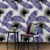 Palm leaves Pattern Alicia Self adhesive Peel and Stick Repositionable Fabric Wallpaper