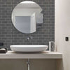 Deep gray Subway Tiles Pack of 5 Peel and Stick