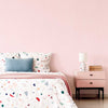 Matte Pale pink Wallpaper Painted Look Wood Grain Self Adhesive Paper