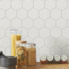 Peel and Stick Pvc Foaming Wallpaper Hexagon Tile Ambila 19.6" x 78.7"