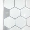 Peel and Stick Tile Stickers Pack of 5 White Hexagon Tiles ,Self Adhesive Wall Tiles