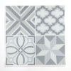 Peel and Stick Tile Stickers Pack of 5 Ranua Gray, Self Adhesive